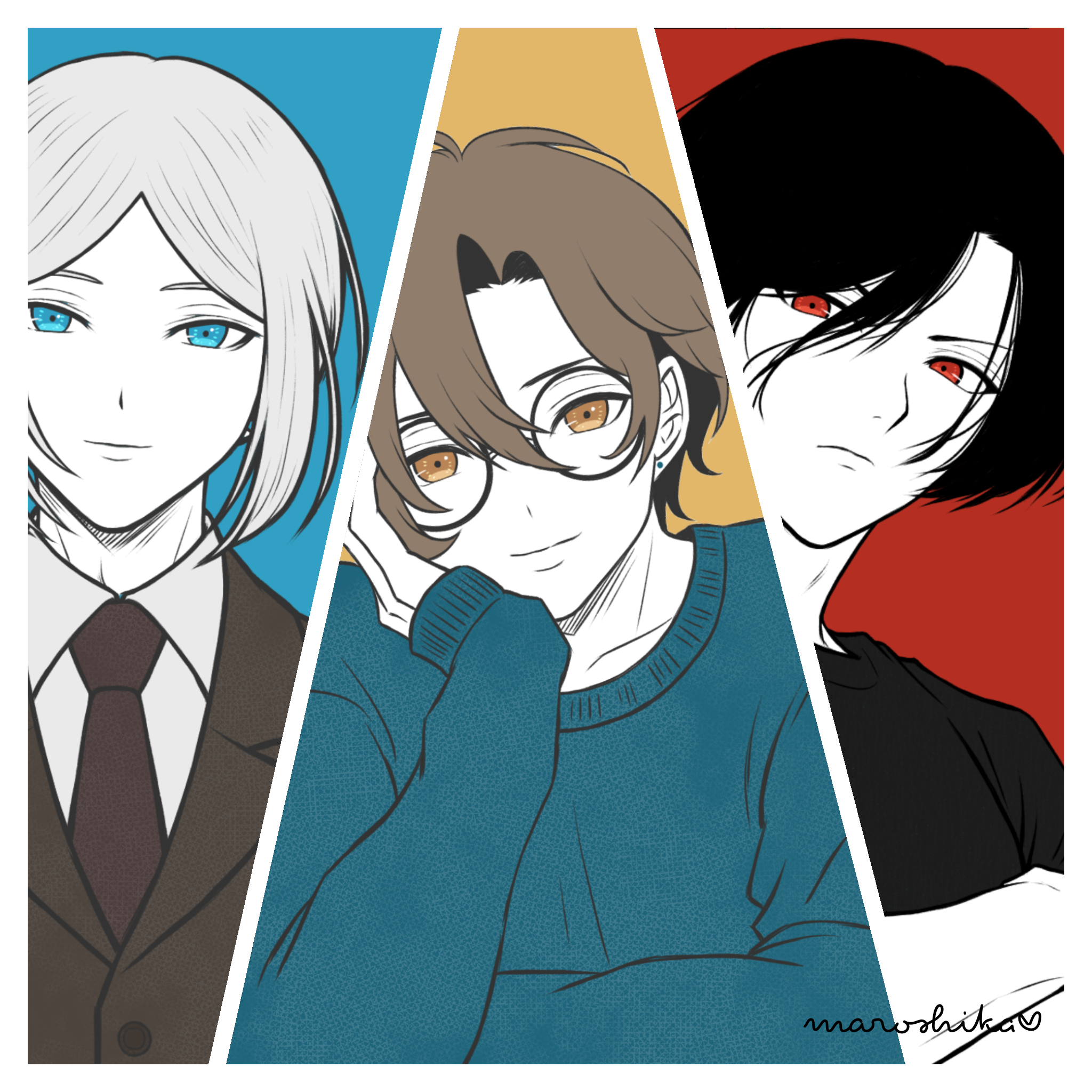 六花・琥珀・黒世デフォルメ